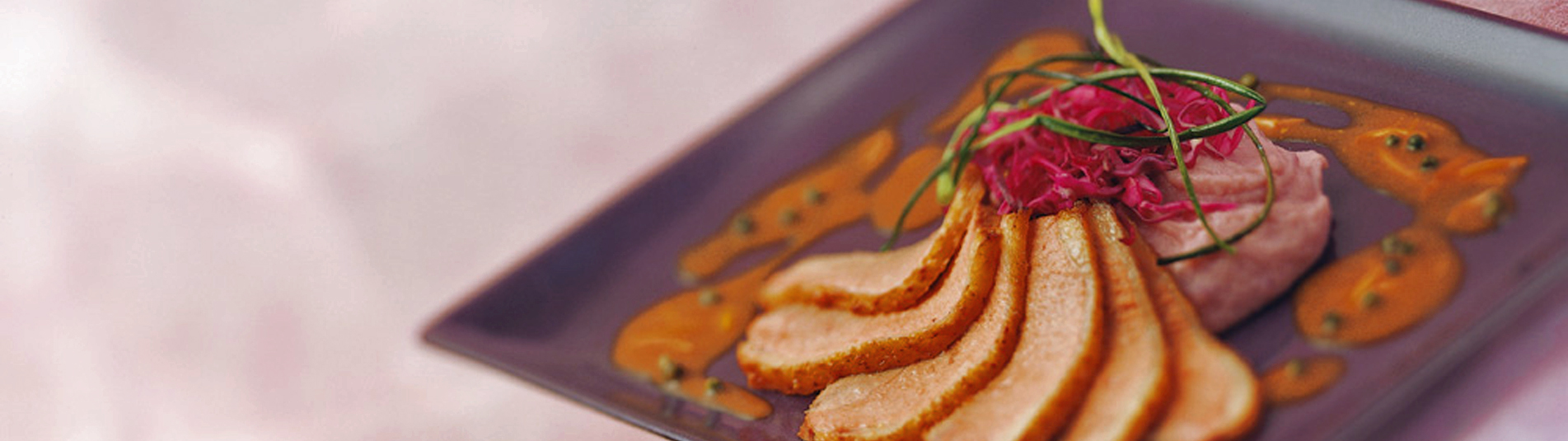 In Honig gebratene Entenbrust