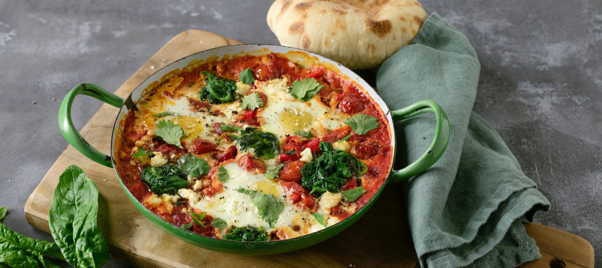 Shakshuka mit Spinat